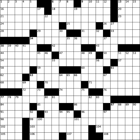 July 4, 2021 Crossword Grid