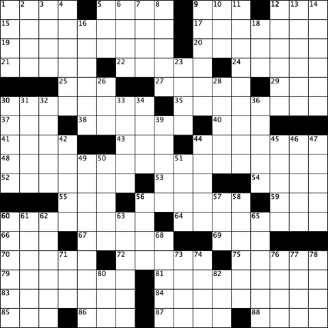 August 29, 2021 Puzzle Grid